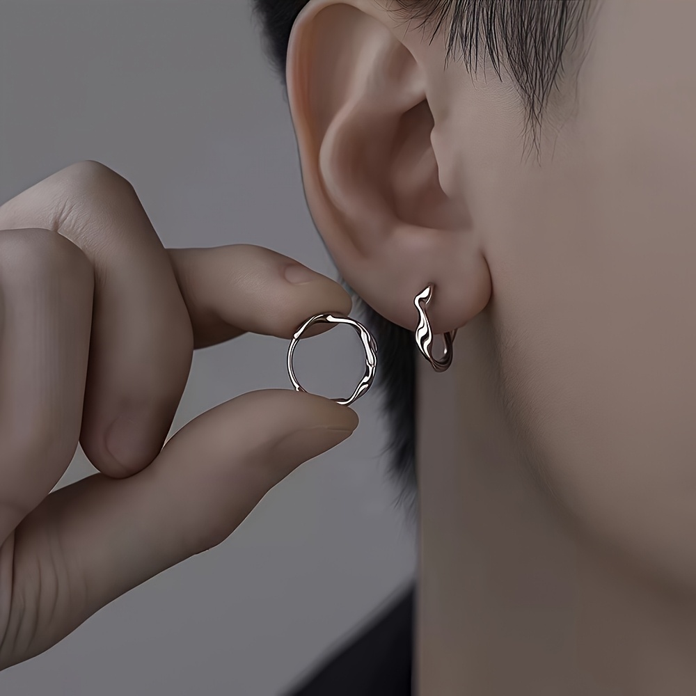 Women's High-Quality Stainless Steel Twisted Hoop Earrings